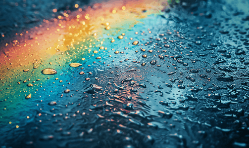 简约风创意摄影照片_风雨后的彩虹