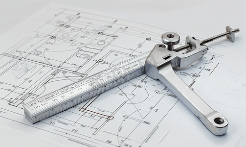 工程图纸与游标卡尺