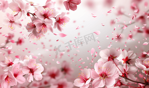 樱花时节花瓣