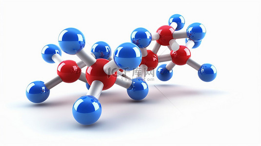 化学分子立体合成创意素材背景