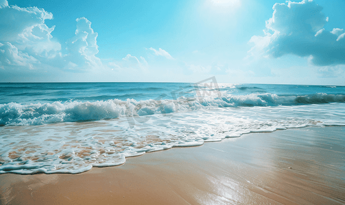 天空海滩摄影照片_海边风光壁纸