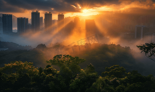 深圳南澳杨梅坑日出人像