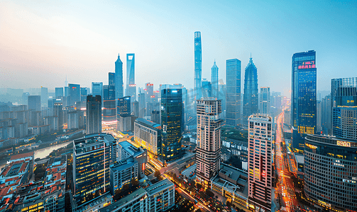 五星后期摄影照片_延安路高架上海