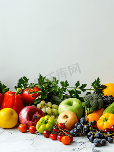 应季摄影照片_生鲜商超水果与应季蔬菜