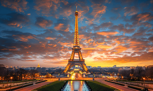 巴黎摄影照片_法国巴黎埃菲尔铁塔