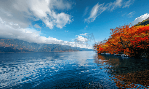 云南背景摄影照片_泸沽湖大气