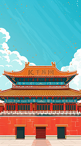 太和殿背景图片_国风语文课本封面故宫建筑背景