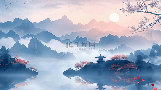 漂亮雅致的中式背景