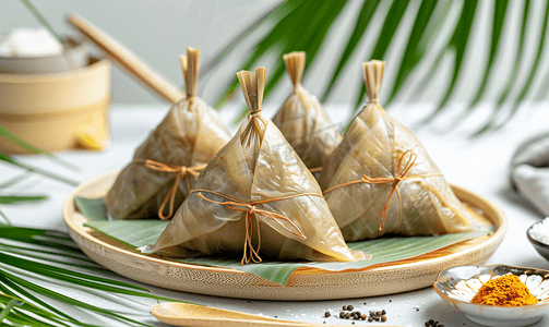 节日习俗素材摄影照片_端午节美食粽子