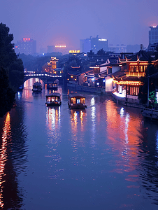 南京建筑摄影照片_南京秦淮河夜景