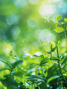 绿茵草地摄影照片_绿色背景清新环境虚化植物