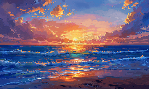 海边日落景色