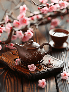 东方中国风摄影照片_中式茶壶茶道