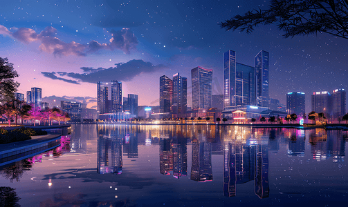 万达广场城市夜景
