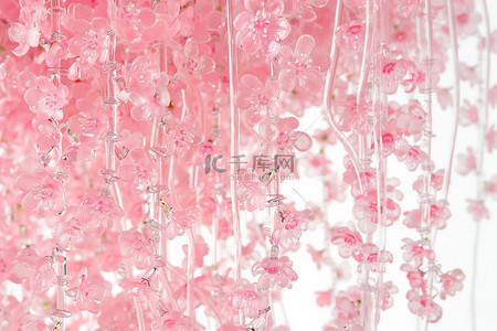 花朵立体玻璃质感合成创意素材背景