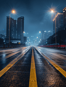 重庆夜景城市道路素材