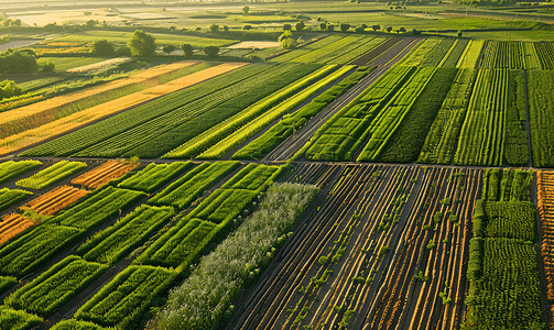 新疆彩棉摄影照片_新疆农业大规模种植航拍