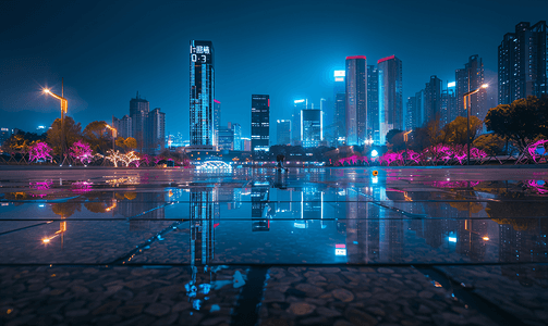 万达广场城市夜景