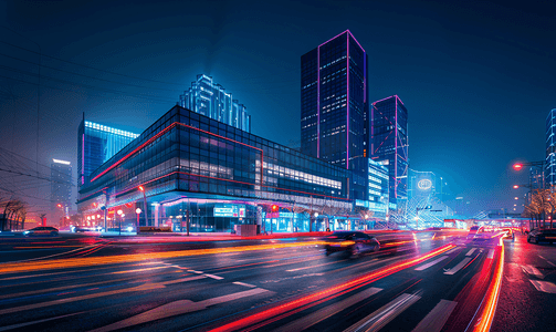 万达广场城市夜景