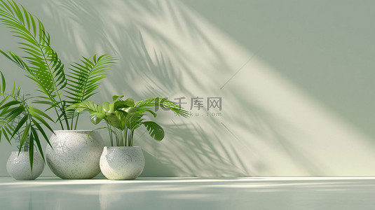 绿植光影合成创意素材背景