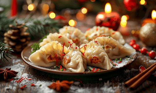 aigc冬至摄影照片_饺子水饺冬至