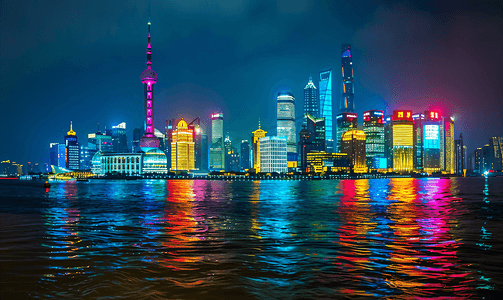 商务摄影照片_上海城市夜景风光