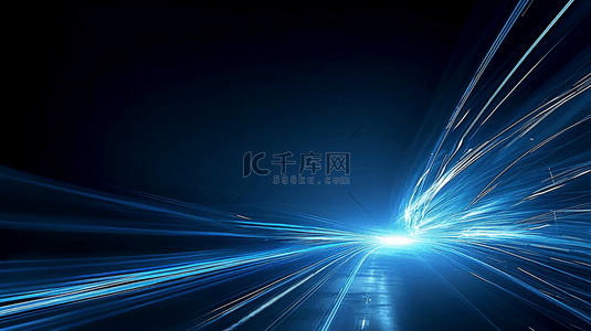 高端商务会议背景图片_蓝色商务科技流动光纤粒子蓝色光效5设计