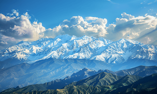 冰天雪地图片摄影照片_新疆雪山风光