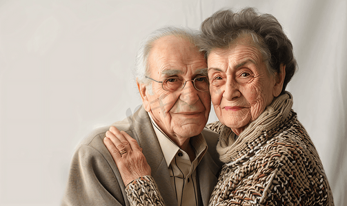 老年人摄影照片_老年夫妇形象