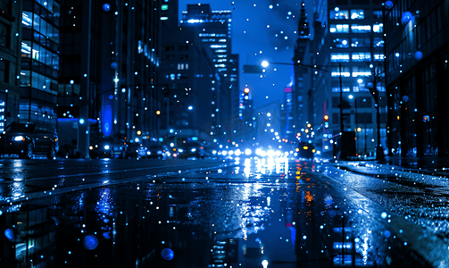 现代都市城市夜景