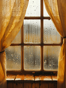 雷雨课文摄影照片_雨天的窗舒服