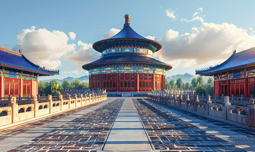 古代建筑摄影照片_北京天坛祈年殿