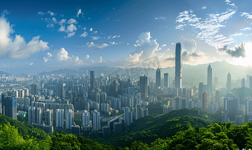 风光摄影照片_深圳城市建筑风光全景