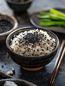 黑芝麻米饭蒸米饭