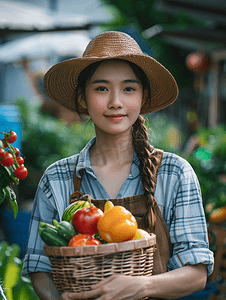 亚洲人农民在线直播销售农产品