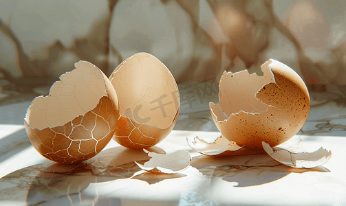 草鸡蛋摄影照片_鸡蛋和鸡蛋壳