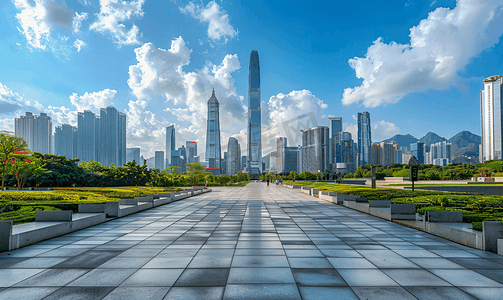 现代建筑高楼摄影照片_深圳地标城市建筑风光