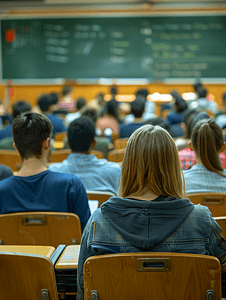 学生学习摄影照片_成人教育课堂上学生听讲背影