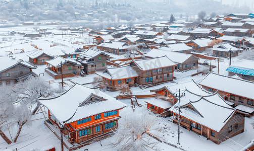 雪摄影照片_东北牡丹江雪乡