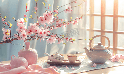 甜点摄影照片_文艺休闲下午茶摆设素材图片