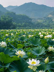 夜荷花摄影照片_深圳洪湖公园荷花