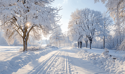 雪摄影照片_冬天雪景风光