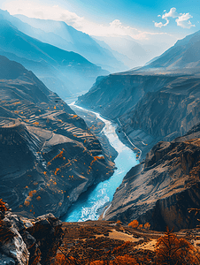 西藏林芝雅鲁藏布江大峡谷风光