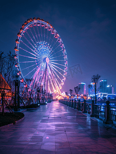 天津摩天轮天津夜景