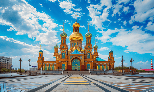 欧式宫廷风摄影照片_哈尔滨圣索菲亚大教堂