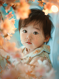 宝宝房间摄影照片_亚洲人可爱宝宝