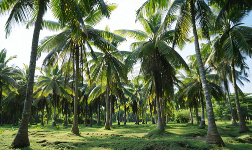 休闲假期摄影照片_三亚风光椰子树