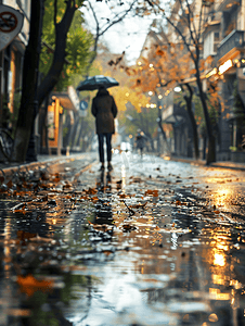 郑成功收复台湾摄影照片_雨后的街道商业