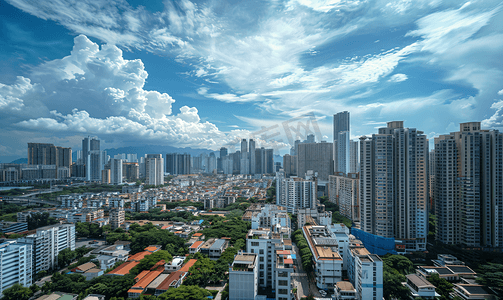 楼盘高楼大厦摄影照片_深圳城市风光