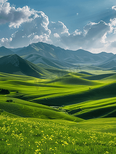 美景摄影照片_新疆那拉提草原美景